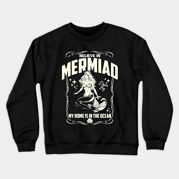 Making Waves In Pre K Mermaid Back To School Crewneck Sweatshirt by artbooming